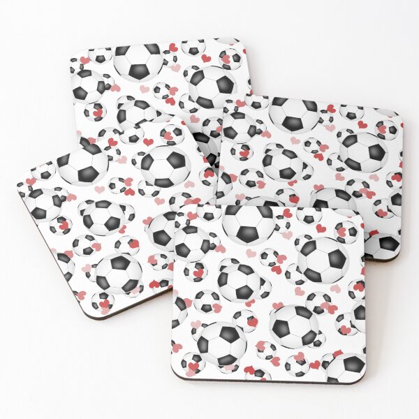 Item preview, Soccer love hearts pattern designed and sold by katzdzynes.