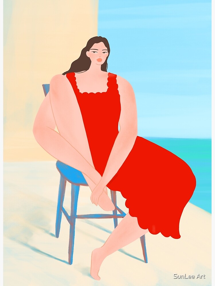 Summer Red Dress by sunleeart