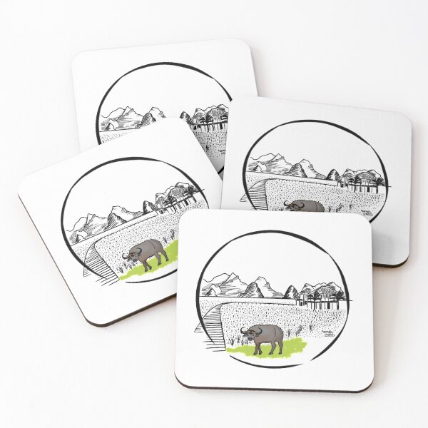 Item preview, Laos - Waterbuffalo in a rice field designed and sold by Aurealis Creatief.