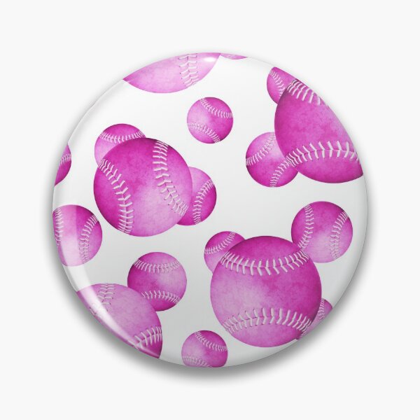 Item preview, hot pink softballs pattern designed and sold by katzdzynes.