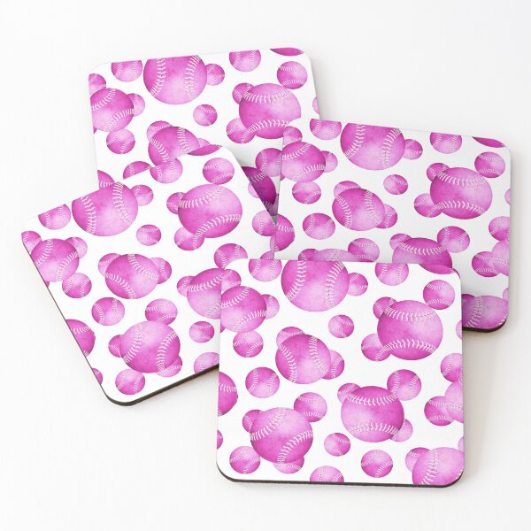 Item preview, hot pink softballs pattern designed and sold by katzdzynes.