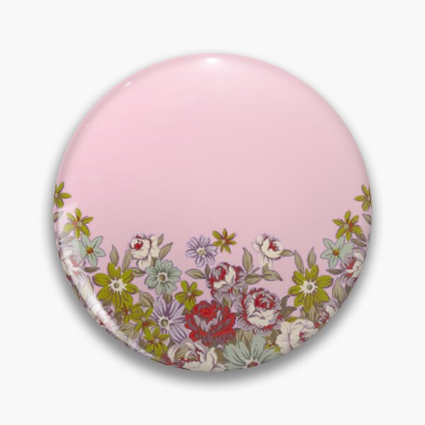 Item preview, petites fleurs anciennes sur fond rose/little vintage flowers on pink background designed and sold by clemfloral.