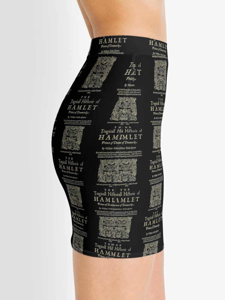 Vista alternativa de Minifalda Shakespeare, Hamlet. Versión de ropa oscura