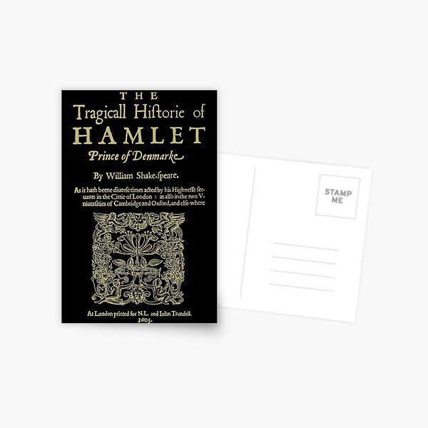 Shakespeare, Hamlet. Versión de ropa oscura Postal