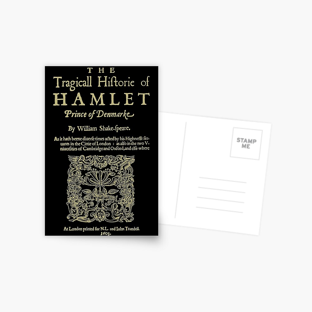 Shakespeare, Hamlet. Versión de ropa oscura Postal