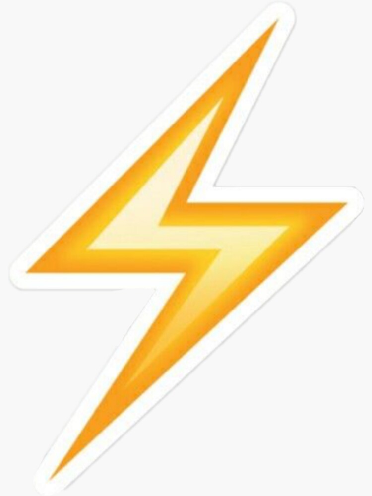 "Yellow lightning emoji" Sticker for Sale by Iamstar Redbubble