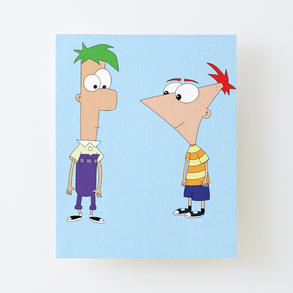 Phineas and Ferb with pastel blue background  Poster for Sale by Megan  Olivia