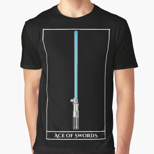 Vista previa del artículo con la obra «Skywalker Sable de luz As de espadas Blanco», diseñado y vendido por MysticJabe.