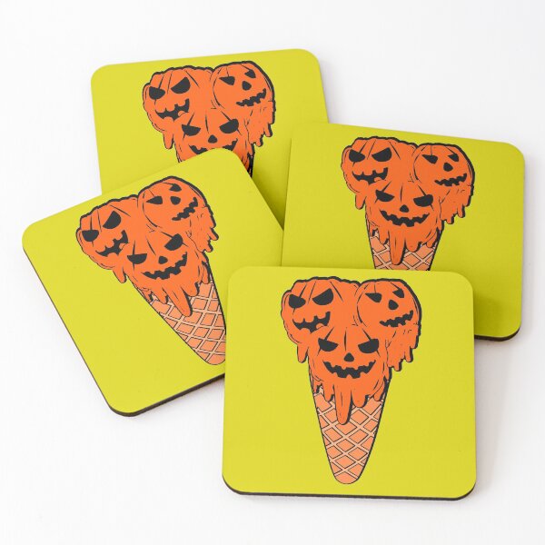 Item preview,  Kawaii Halloween Three Pumpkin Face Ice Cream Cone designed and sold by vineeth.