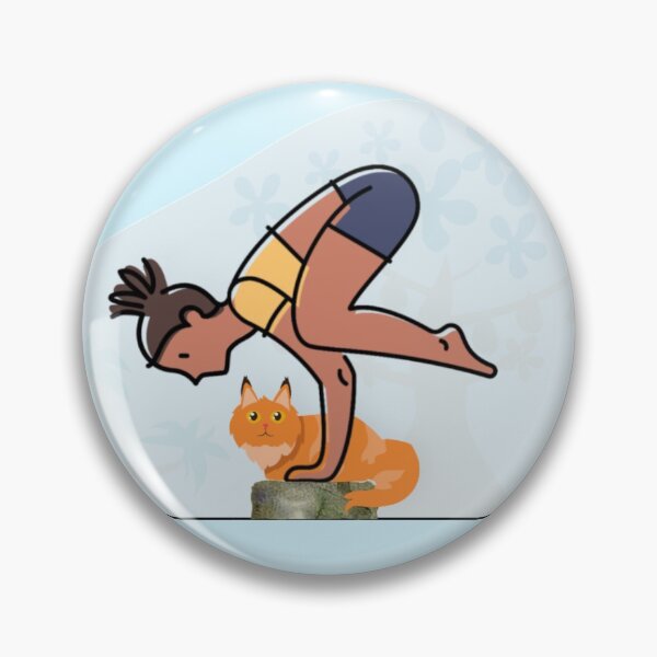 Item preview, YOGA WITH CAT Crow pose designed and sold by Trio's Stuff.