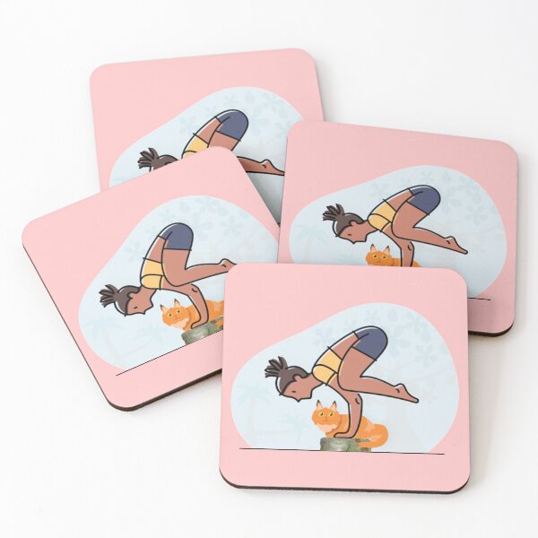 Item preview, YOGA WITH CAT Crow pose designed and sold by Trio's Stuff.