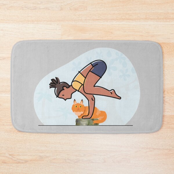 Item preview, YOGA WITH CAT Crow pose designed and sold by Trio's Stuff.