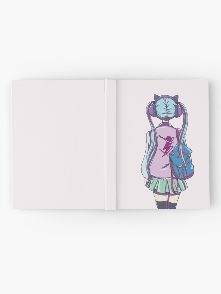Carnet cartonné ''music lover girl' : autre vue