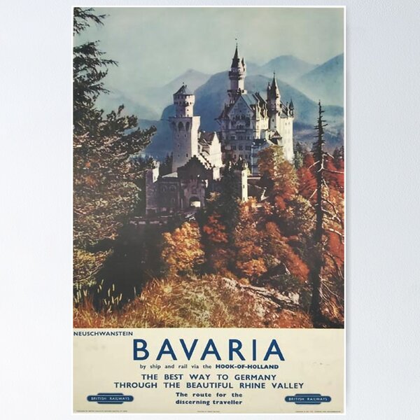 Item preview, Bavaria retro poster designed and sold by CorasPosters.