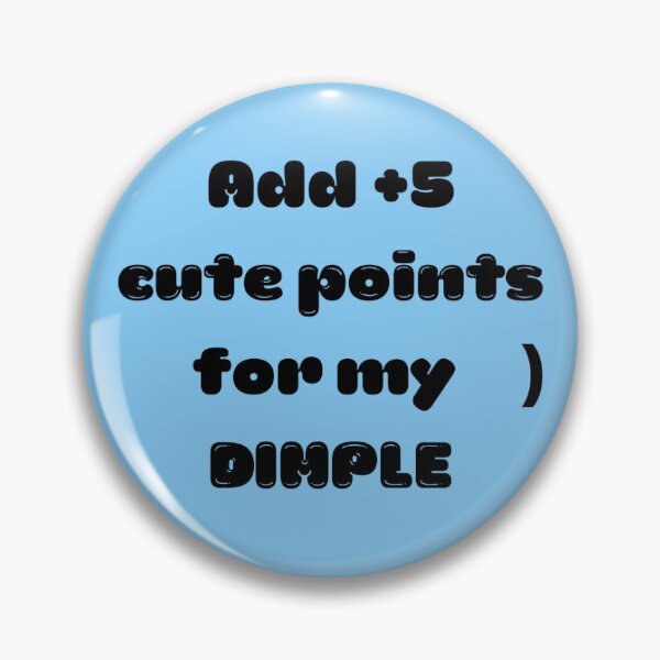 Item preview, Add +5 cute points for my dimple left cheek blue designed and sold by GrammarDance.