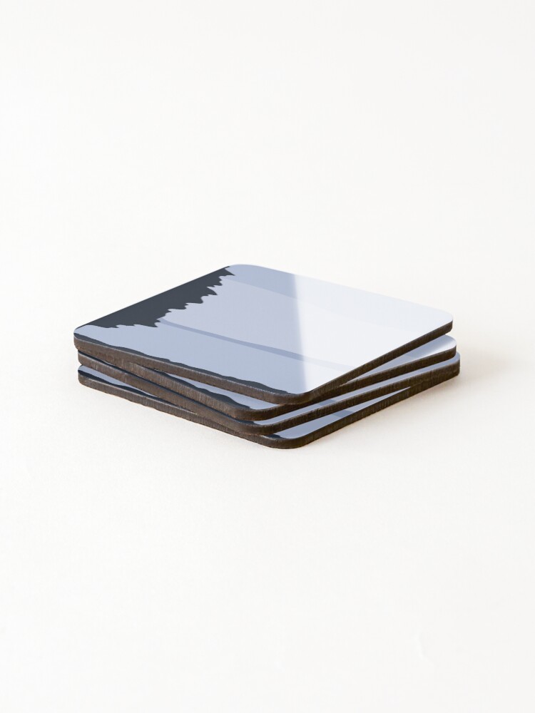 Alternate view of Minimalist Blue Sea/Lake View Coasters (Set of 4)