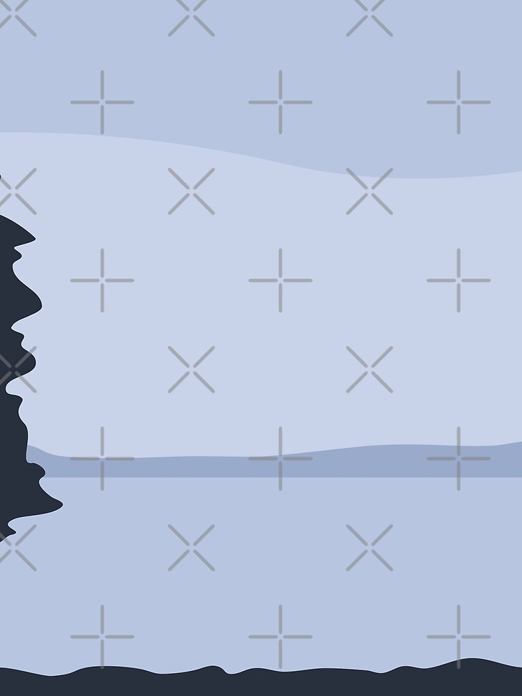Minimalist Blue Sea/Lake View by RyanDraws