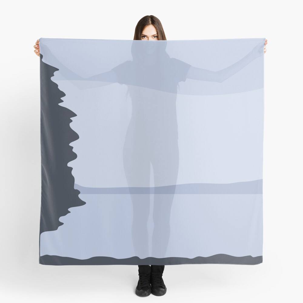 Minimalist Blue Sea/Lake View Scarf