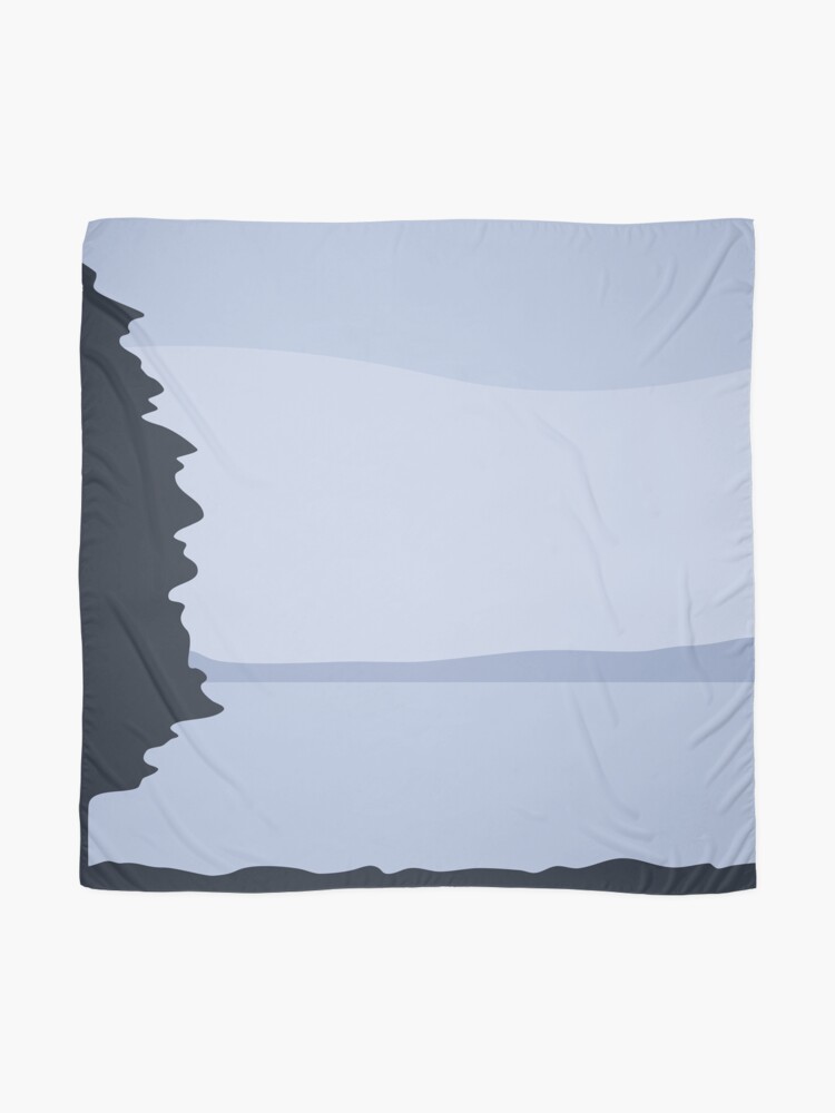 Alternate view of Minimalist Blue Sea/Lake View Scarf