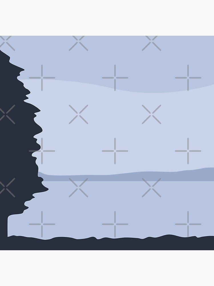 Minimalist Blue Sea/Lake View by RyanDraws