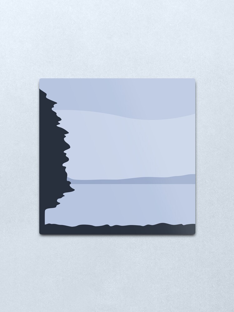 Alternate view of Minimalist Blue Sea/Lake View Metal Print