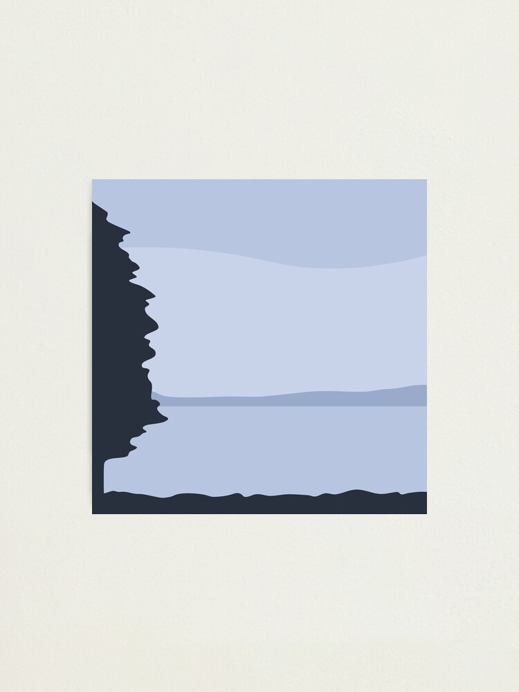 Alternate view of Minimalist Blue Sea/Lake View Photographic Print