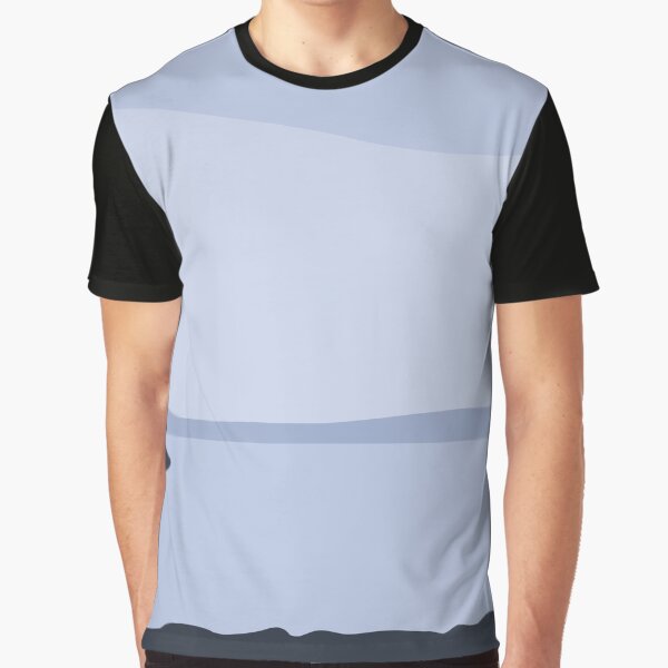 Minimalist Blue Sea/Lake View Graphic T-Shirt