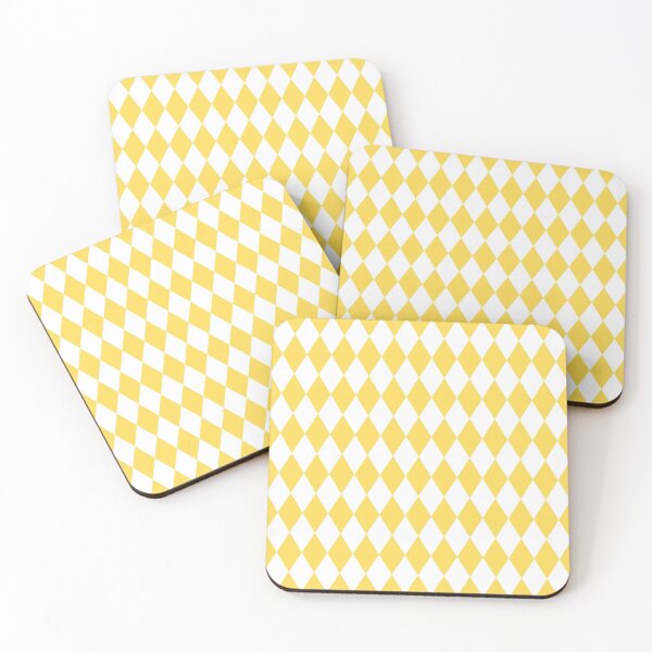 Item preview, Mustard Yellow and White Diamond Pattern designed and sold by BleuSky.