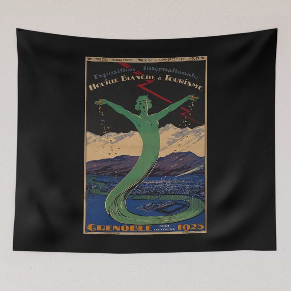 Item preview, Grenoble 1925 retro poster designed and sold by CorasPosters.