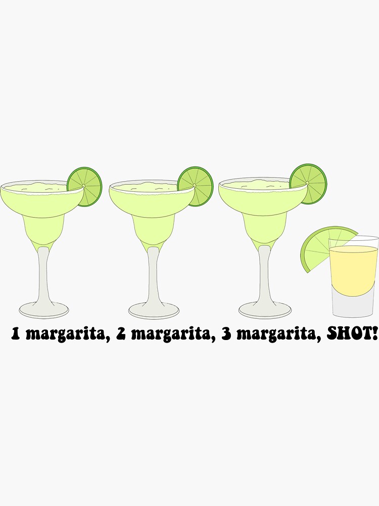 "One Margarita" Sticker for Sale by hollybryant98 Redbubble
