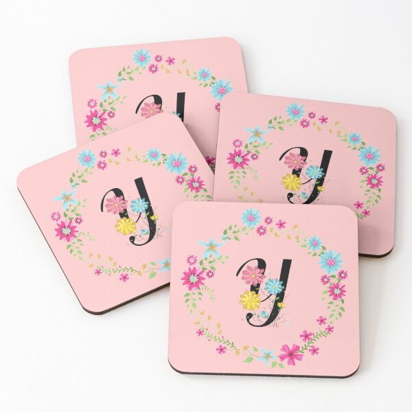 Item preview, Pink Floral Monogram Initial Letter Y designed and sold by BleuSky.