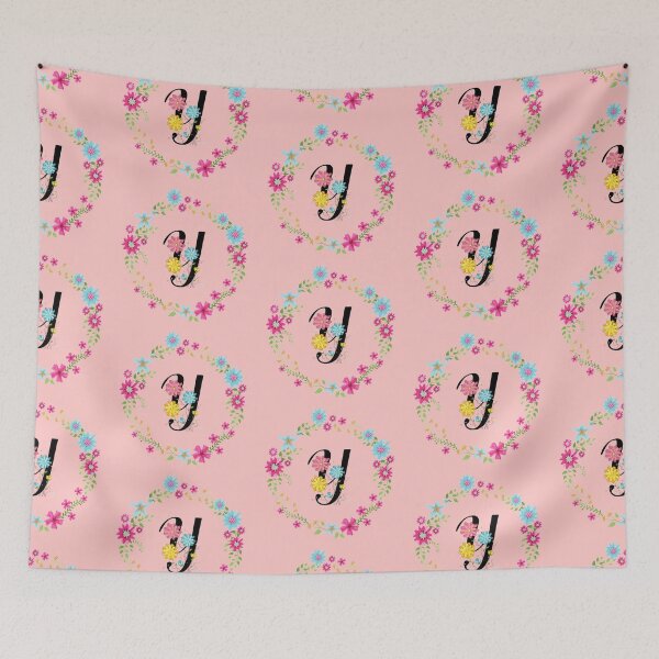 Item preview, Pink Floral Monogram Initial Letter Y designed and sold by BleuSky.