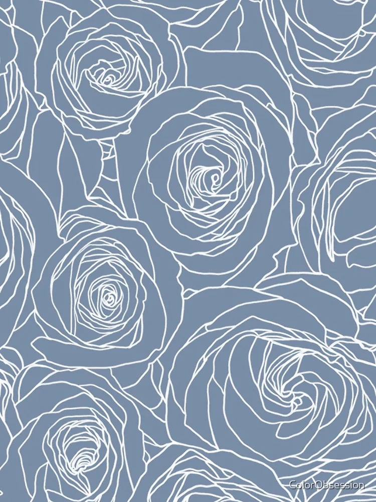 Thumbnail 4 of 4, iPhone Case, Denim Roses designed and sold by ColorObsession.
