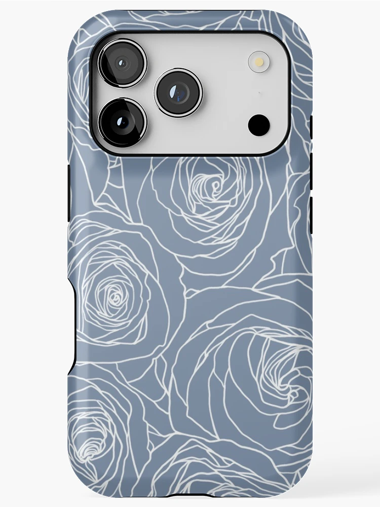 Thumbnail 1 of 4, iPhone Case, Denim Roses designed and sold by ColorObsession.