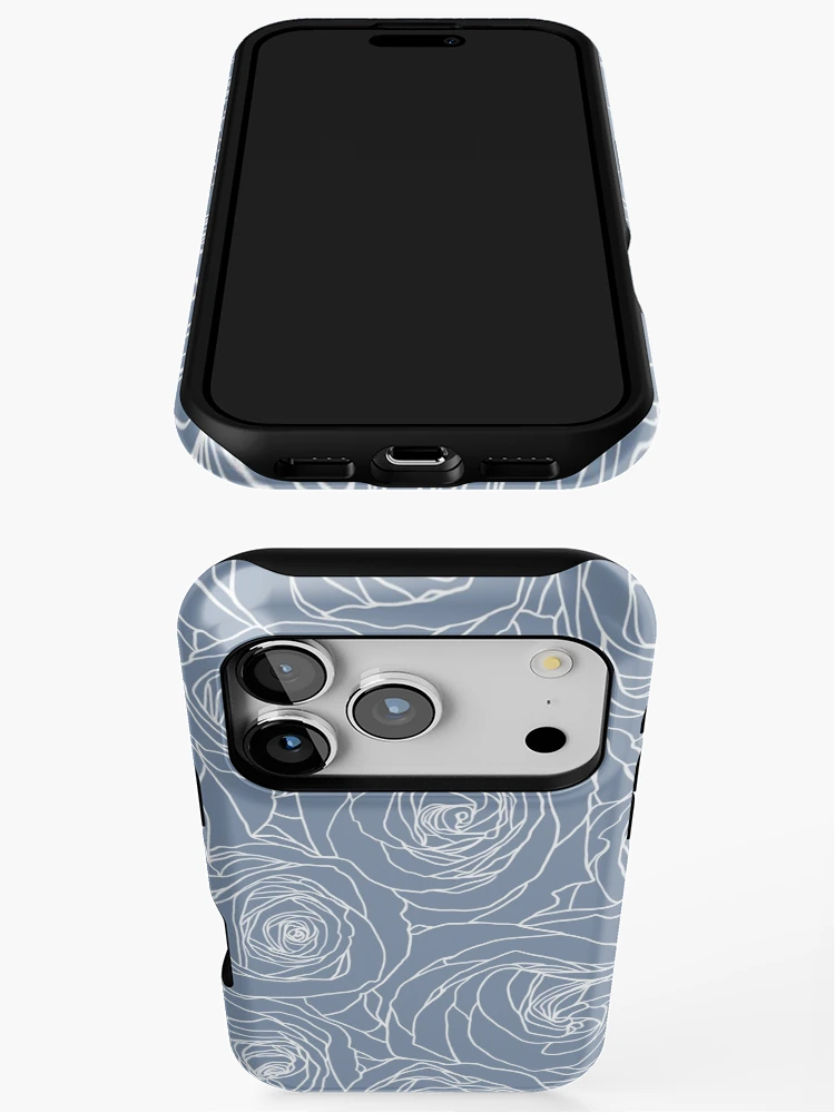Thumbnail 3 of 4, iPhone Case, Denim Roses designed and sold by ColorObsession.