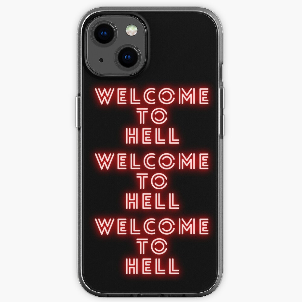 Welcome To Hell Neon Sign Sticker By Altapparel Redbubble