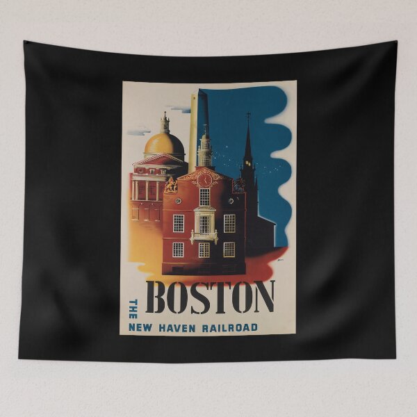 Item preview, Boston retro poster designed and sold by CorasPosters.