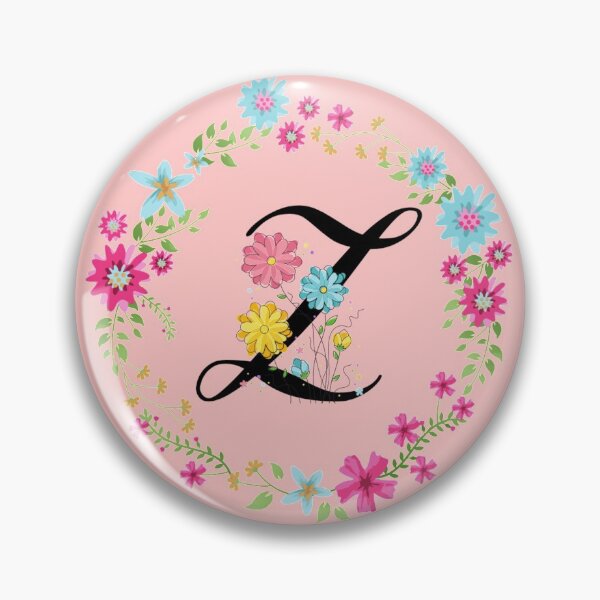 Item preview, Pink Floral Monogram Initial Letter Z designed and sold by BleuSky.