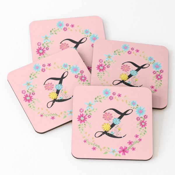 Item preview, Pink Floral Monogram Initial Letter Z designed and sold by BleuSky.
