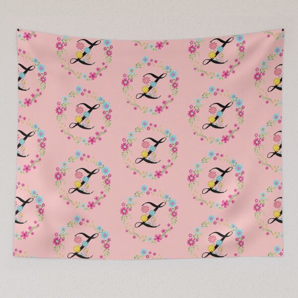 Item preview, Pink Floral Monogram Initial Letter Z designed and sold by BleuSky.