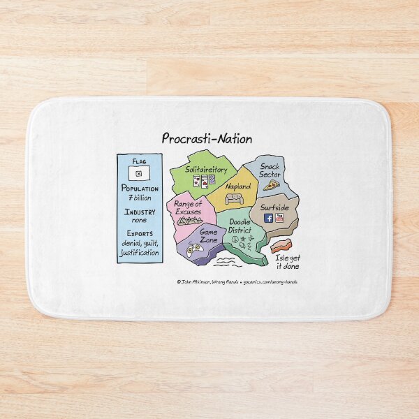 Item preview, Procrasti-Nation designed and sold by WrongHands.