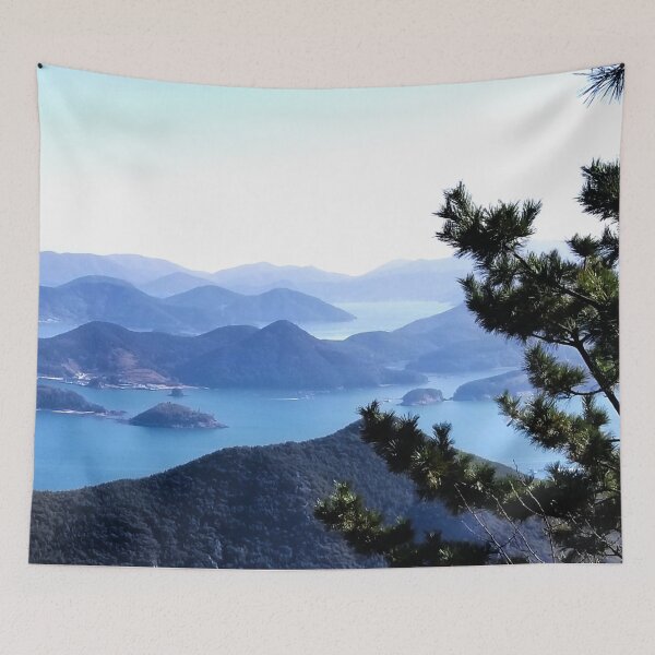 Item preview, Tongyeong South Korea Ocean Island Horizon designed and sold by Wisps & Whiskers Designs.
