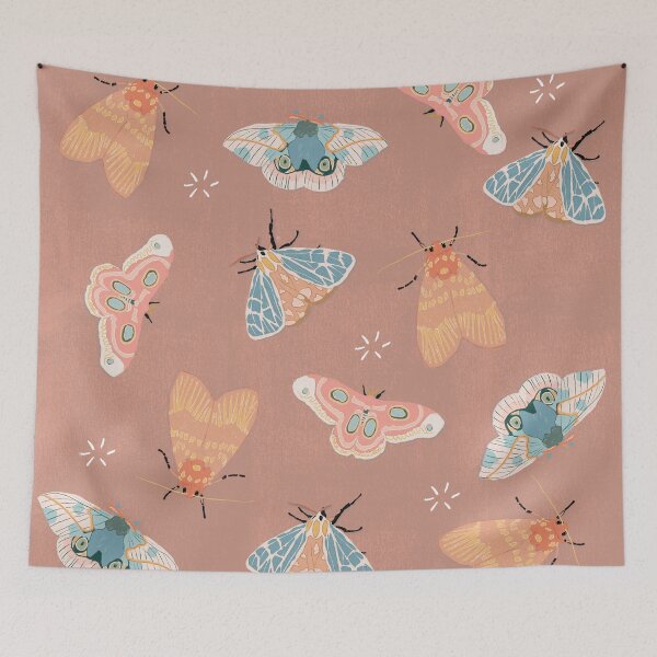Item preview, Moths Pattern - Pastels - Pink designed and sold by hellocando.