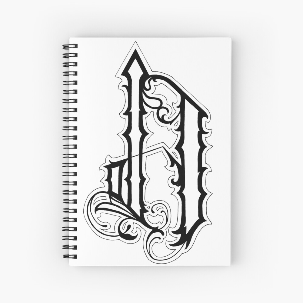 Letter A In Chicano Style Lettering Capital Letter Alphabet Art Print By Xalexiart Redbubble