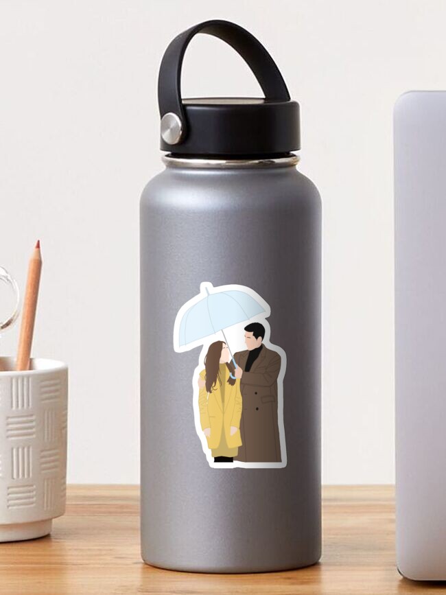 Thumbnail 1 von 3, Sticker, Crash Landing On You Regenschirm-Szene designt und verkauft von costcobaguette.
