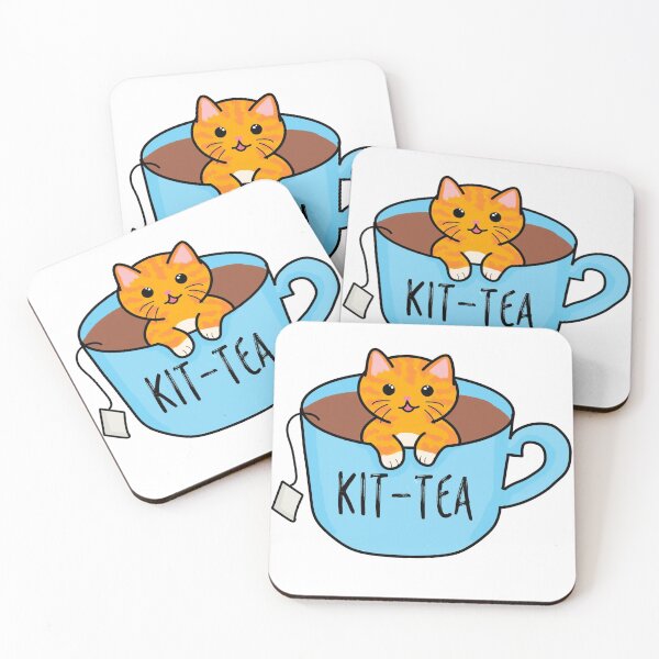 Item preview, Kit-tea - Cute orange cat in a mug of tea designed and sold by Artbyacat.