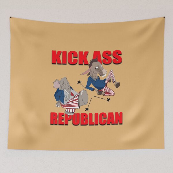 Item preview, Kick Ass Republican, The Republican Party, GOP, Raised Right designed and sold by DiasporaWear.