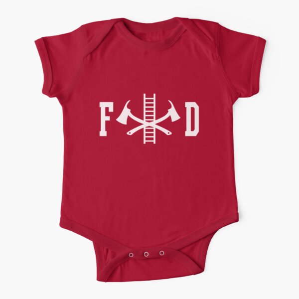 FD Fire Department Logo Short Sleeve Baby One-Piece