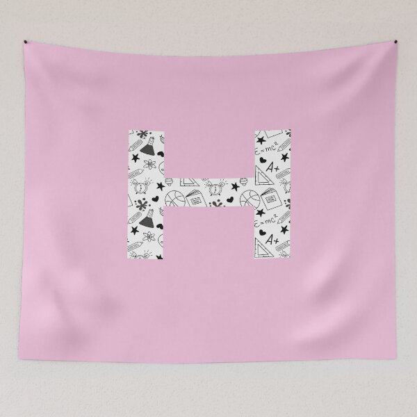 Item preview, Back to School Pattern Letter H Personalize Monogram (Pink) designed and sold by sinceanna.