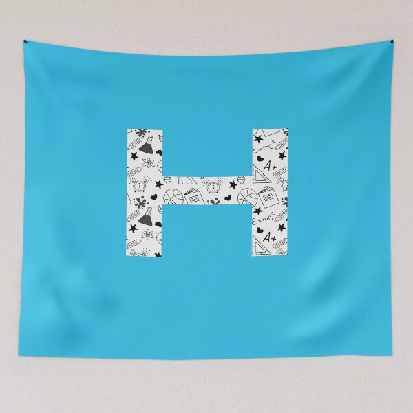 Item preview, Back to School Pattern Letter H Personalize Monogram (Blue) designed and sold by sinceanna.